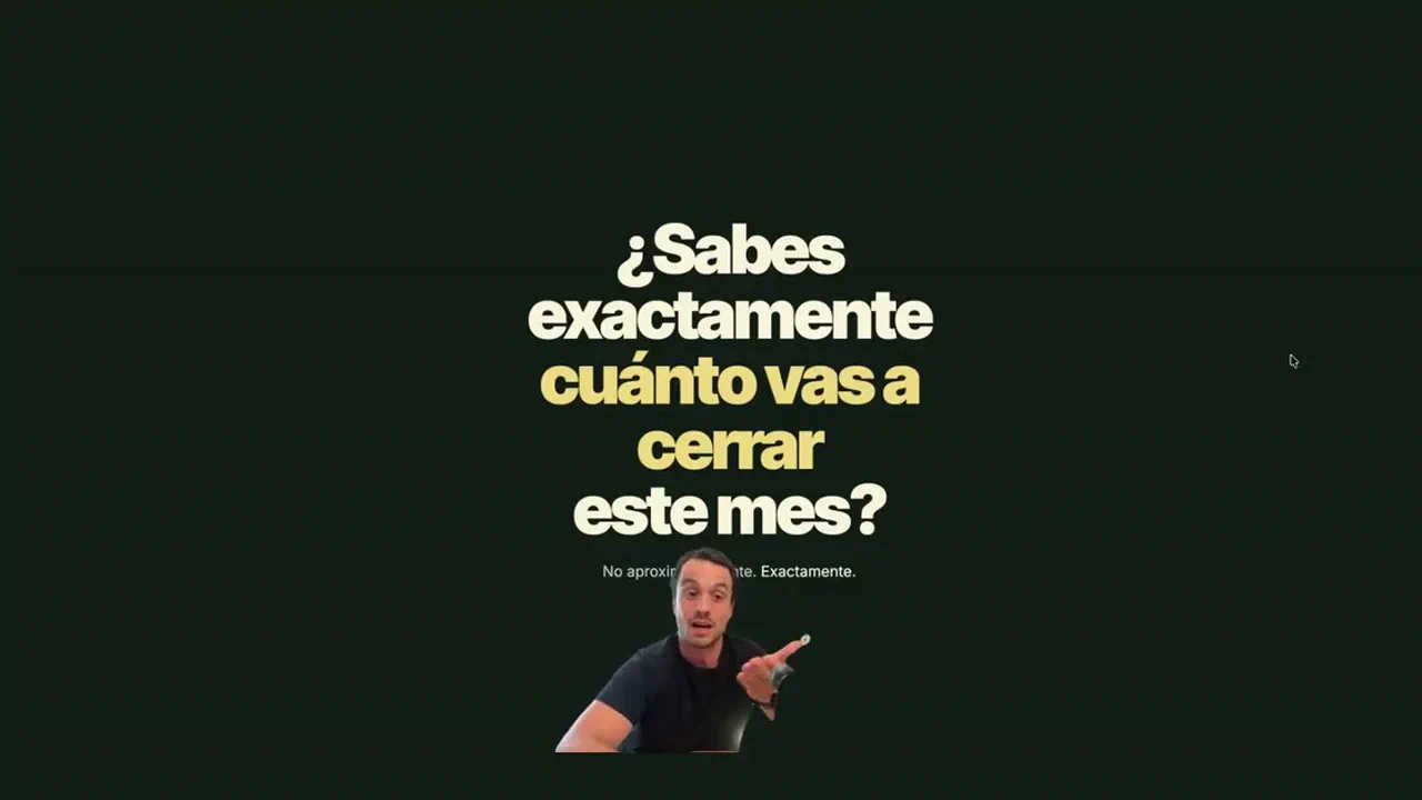 Gonzalo Oliveros explica la previsión de cierre de ventas durante el webinar